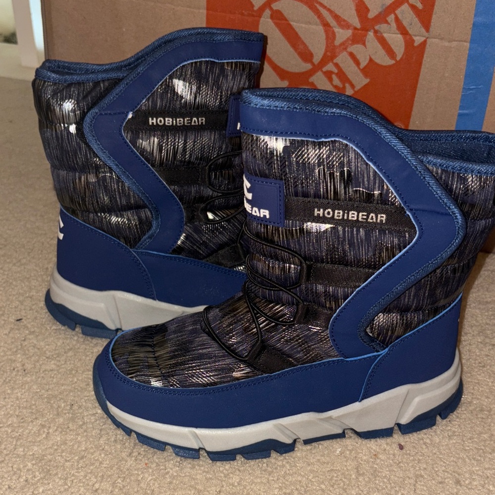 Kids Blue Winter Boots
